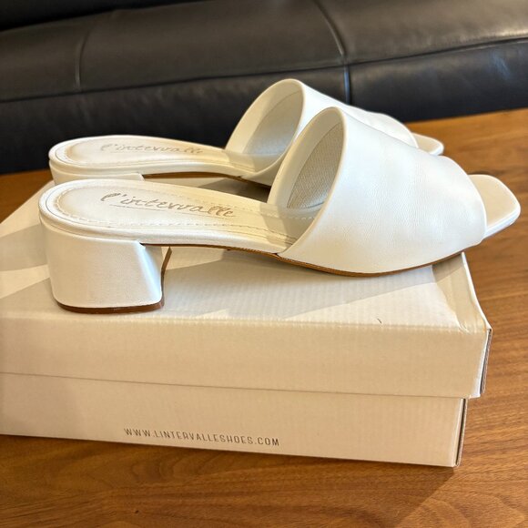 L’INTERVALLE Fortunata mule sandal heel white - Picture 2 of 12
